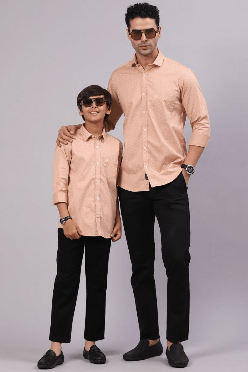 FATHER & SON - Orange Diamond Print