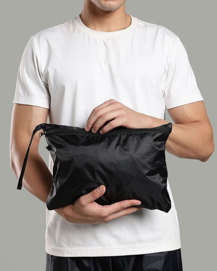 Black Reflector - Rain Jacket with Pant and Mobile Pouch