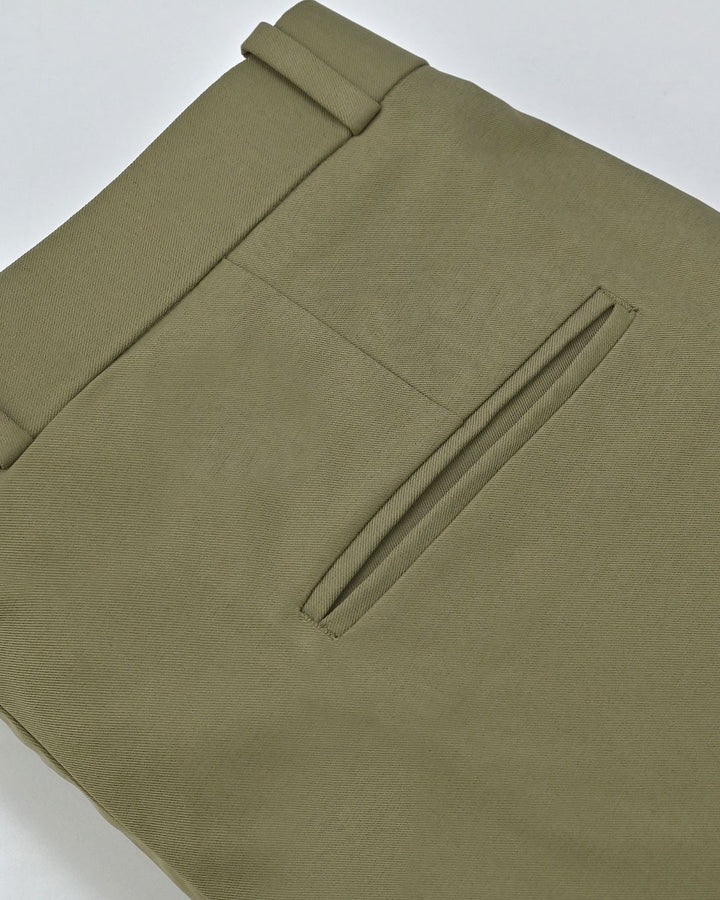 Khaki Green - Wrinkle free Formal Pant