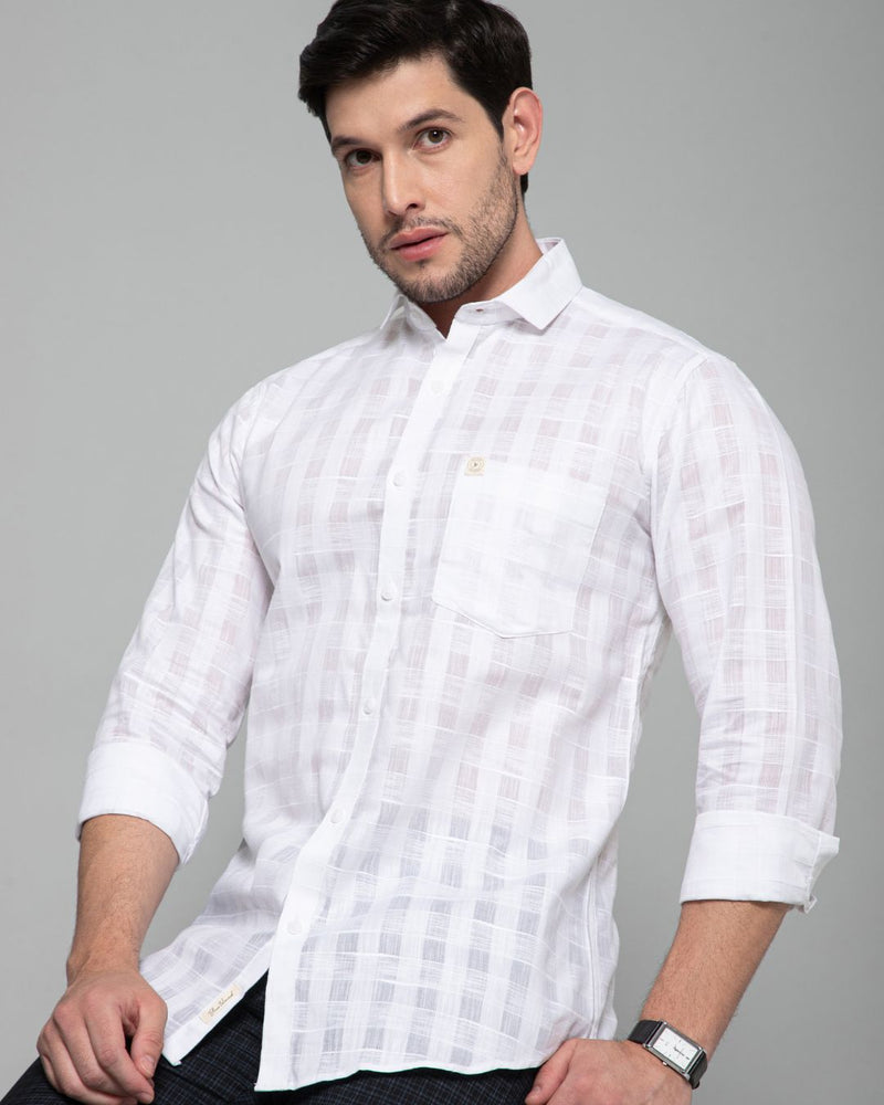 Crystal White Self Checks - Full-Stain Proof