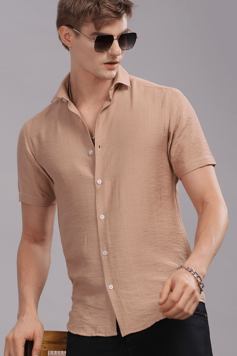 Peach Orange - Half Sleeve - Airlite Shirt