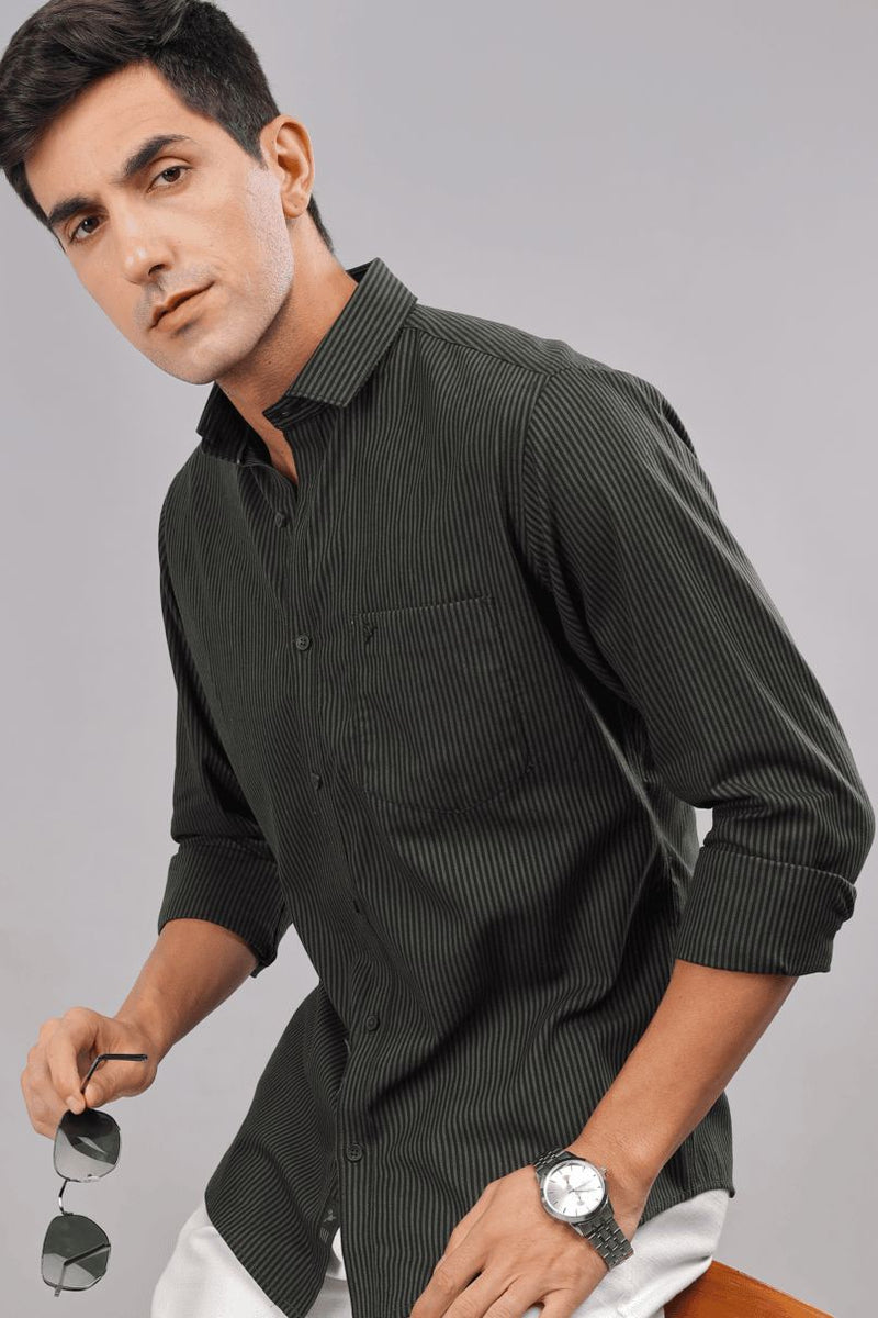 Green & Black Formal Stripes - Full-Stain Proof