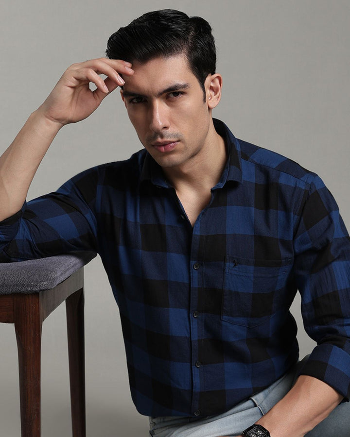 Blue & Black Box Checks - Full-Stain Proof