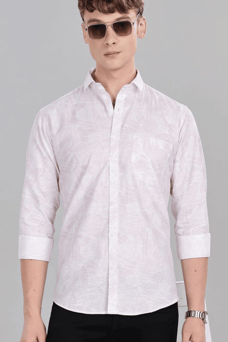 Mild Pink & White Print -Full-Stain Proof