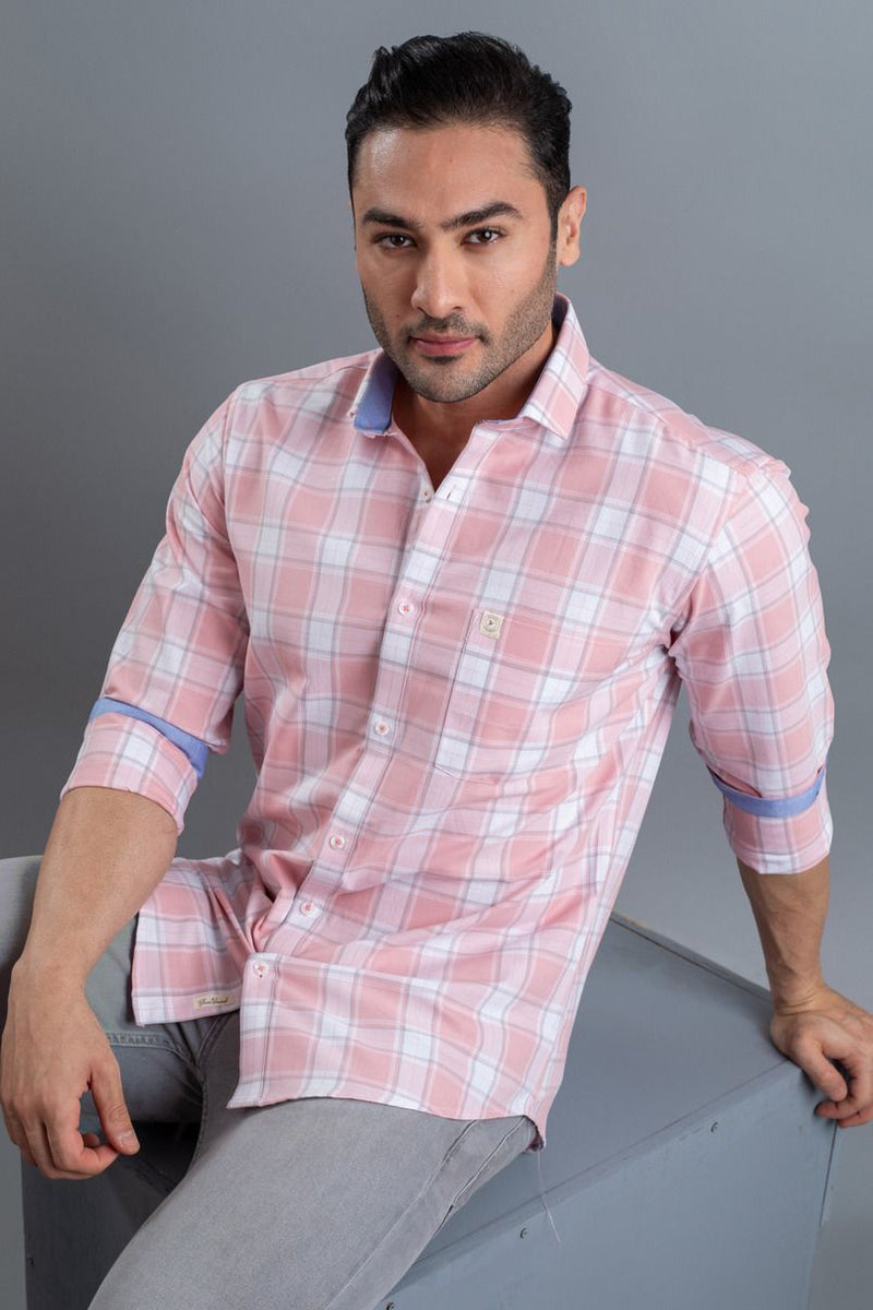 Baby Pink Checks - Full-Stain Proof
