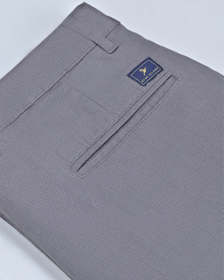 Grey Sea Wave Printed - 2 way stretch - COTTON PANT