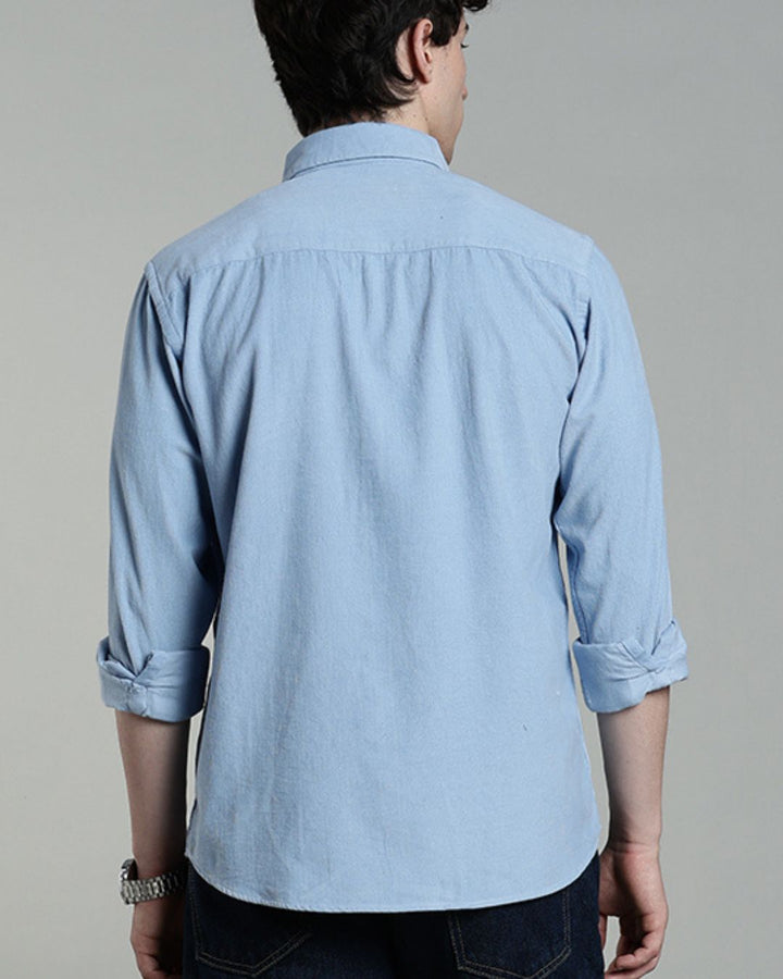 Sky Blue - Full-Corduroy Shirt