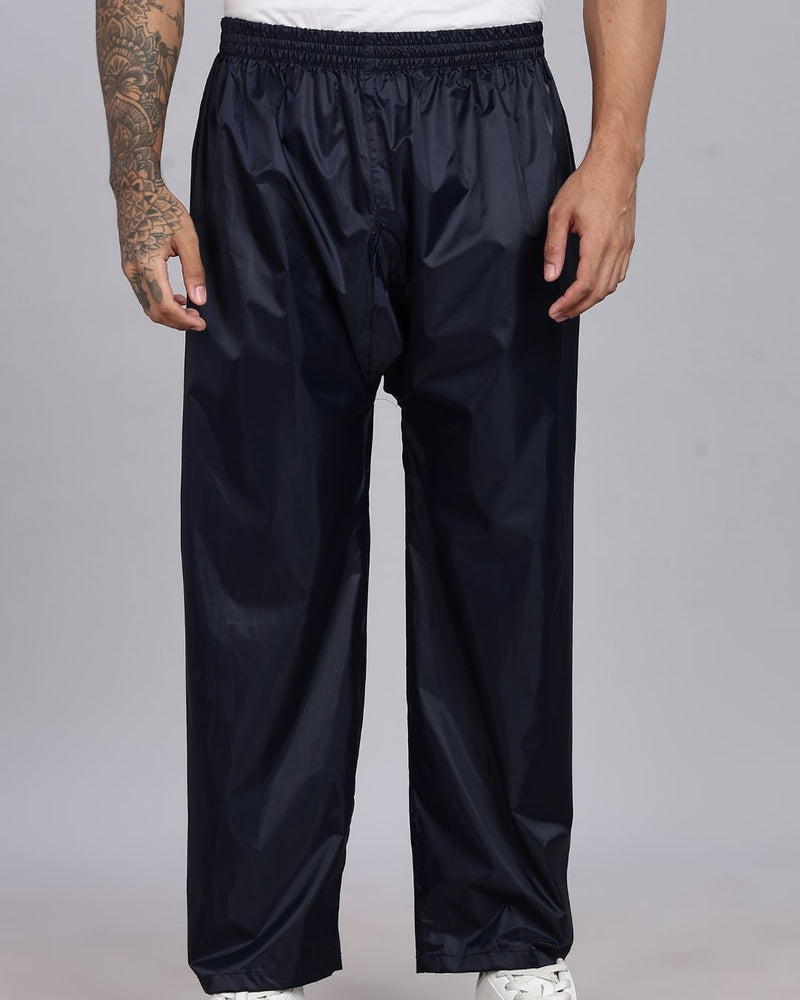 Navy Blue with Violet - Rain Jacket with Pant and Mobile Pouch