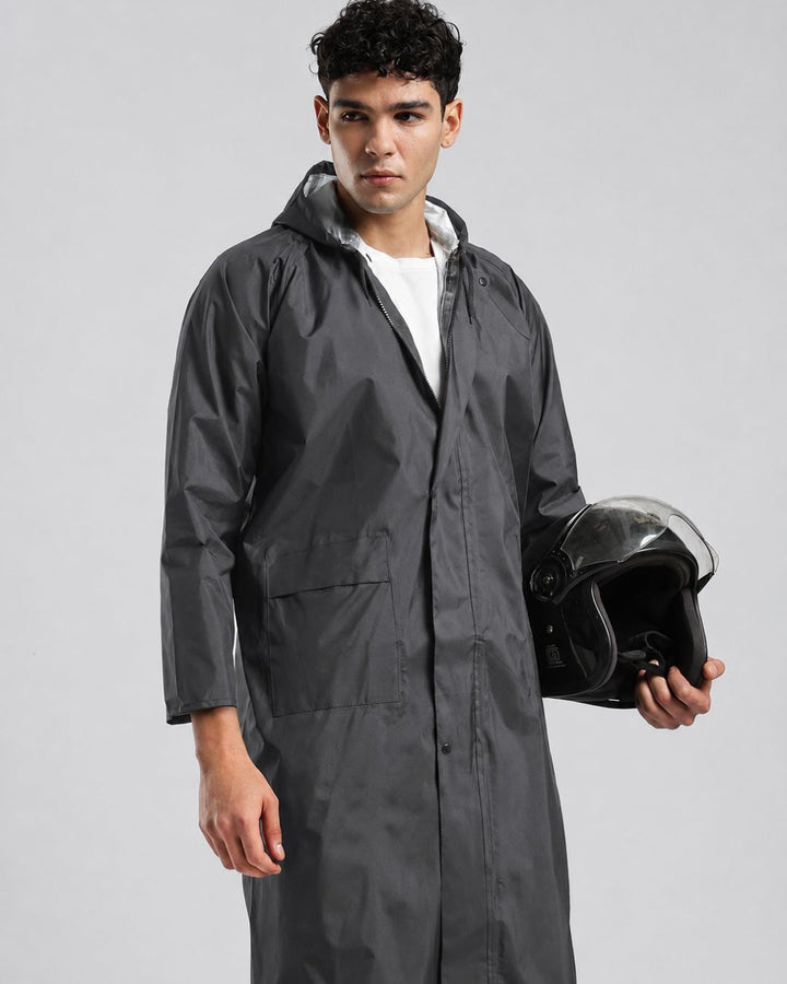 Charcoal Grey - Poncho Rain Jacket (Pant Not Included)