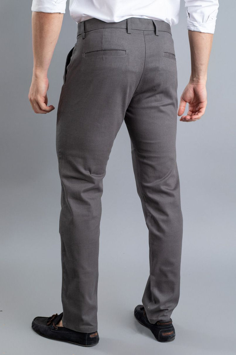 Metal Grey Printed - 2 way stretch - COTTON PANT