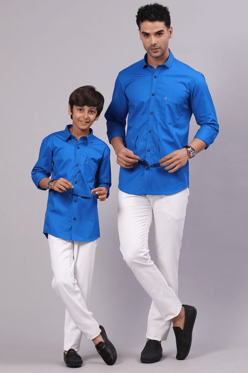 FATHER & SON - Rich Blue Solid