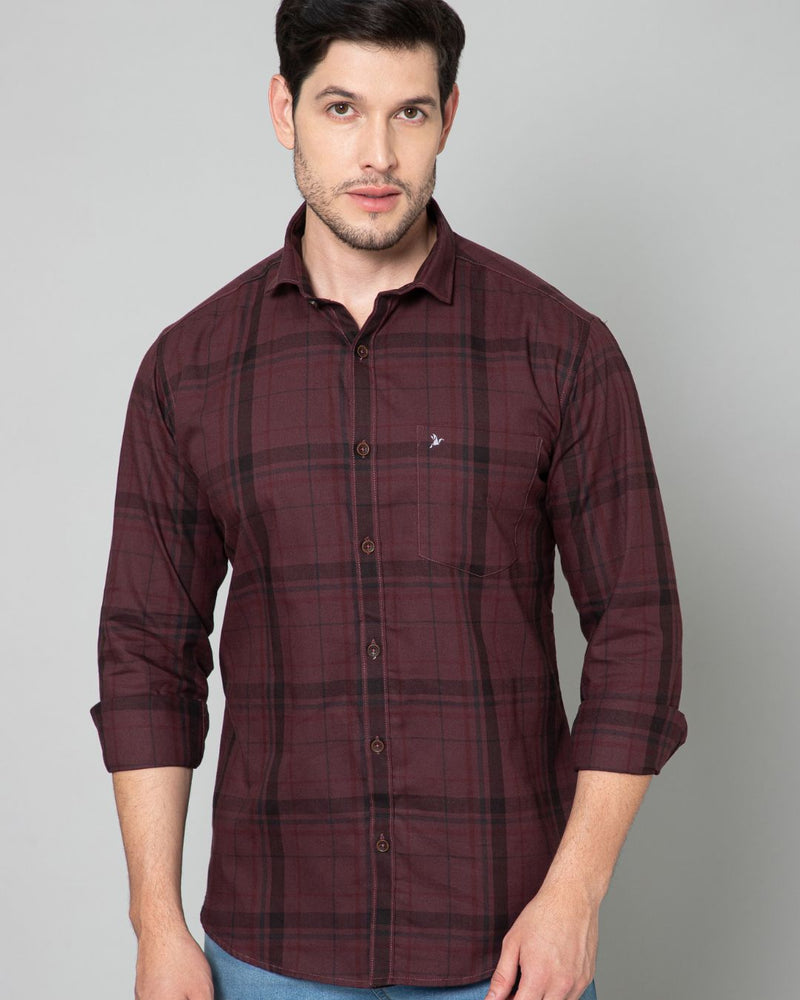 Burgundy & Black Checks - Full-Stain Proof