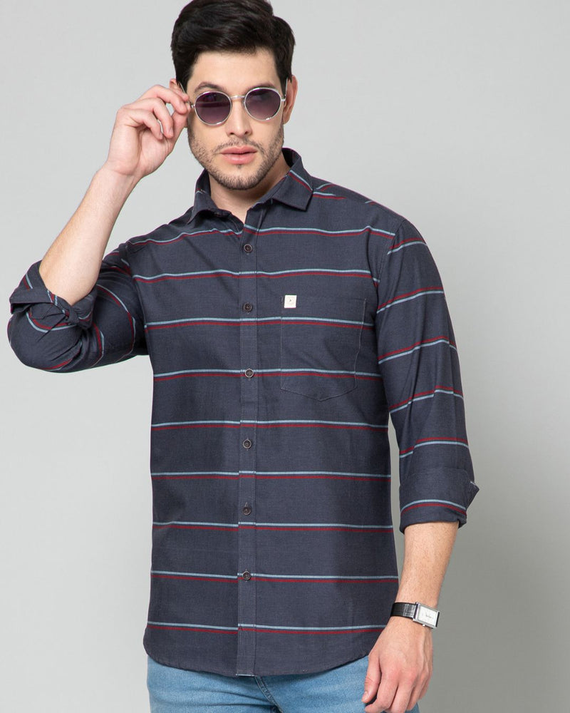 Grey Horizontal Stripes - Full-Stain Proof