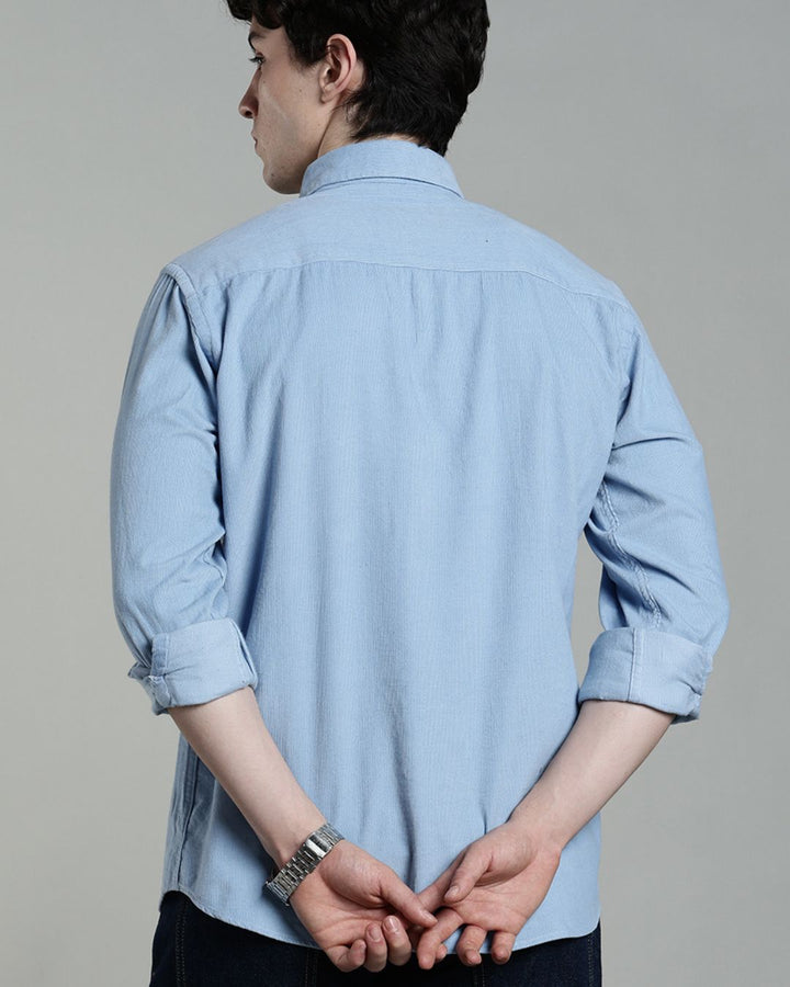 Sky Blue - Full-Corduroy Shirt