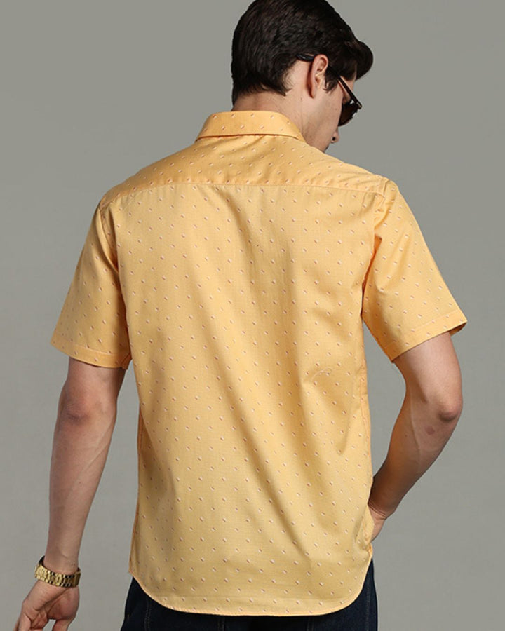 Bright Orange Dot Print -Half-Stain Proof