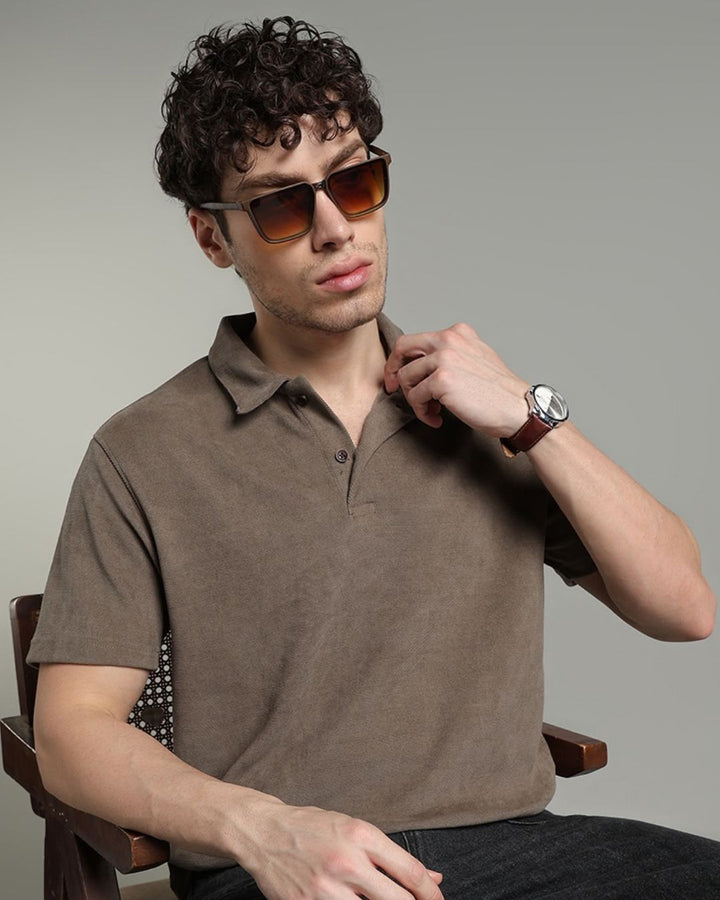 Taupe Brown - Polo Tshirt