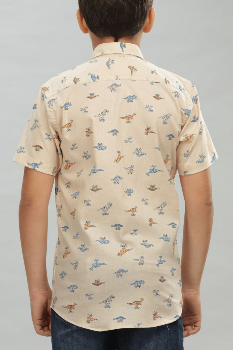 KIDS - Sandal Dino Print - Half-Stain Proof Shirt