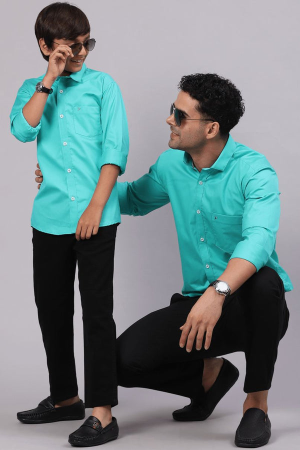 FATHER & SON - Turquoise Green Solid