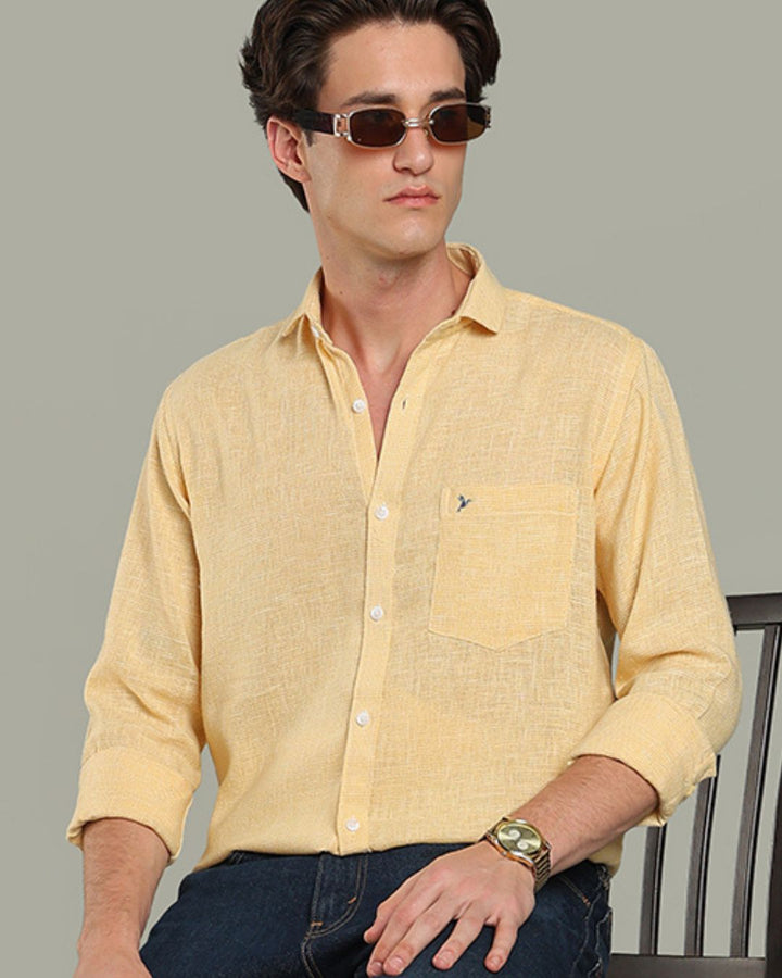 Yellow Grain Print - Full-Stain Proof