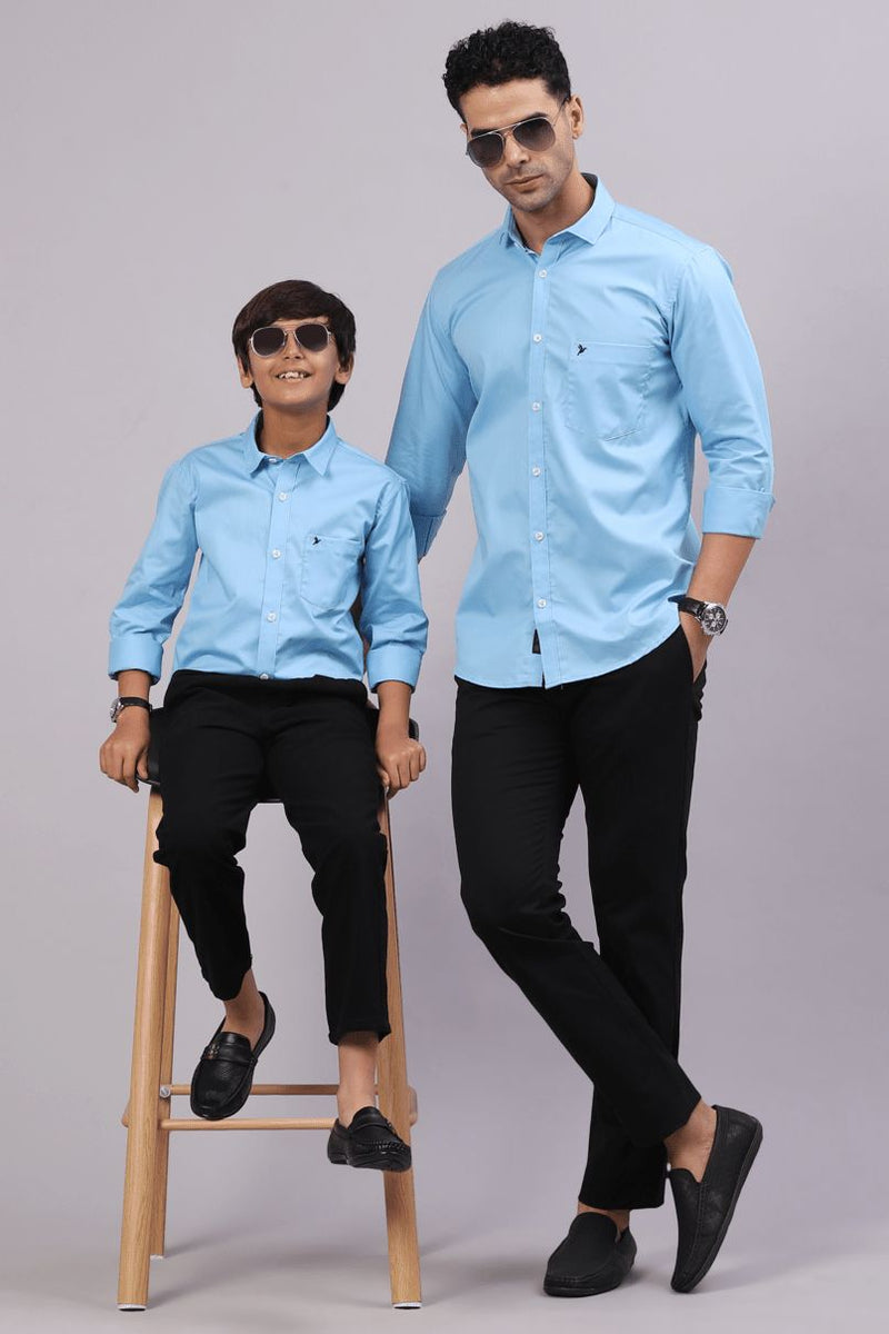 FATHER & SON - Sky Blue Solid