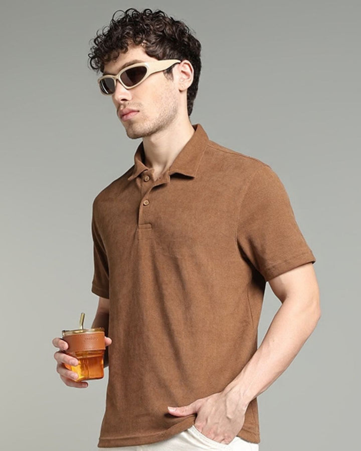 Caramel Brown - Polo Tshirt