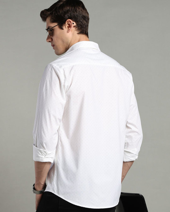 White Dot Print -Full-Stain Proof