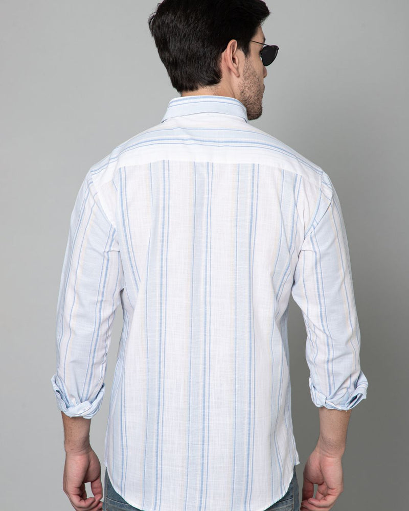 Snow White Multi Stripes - Full-Stain Proof