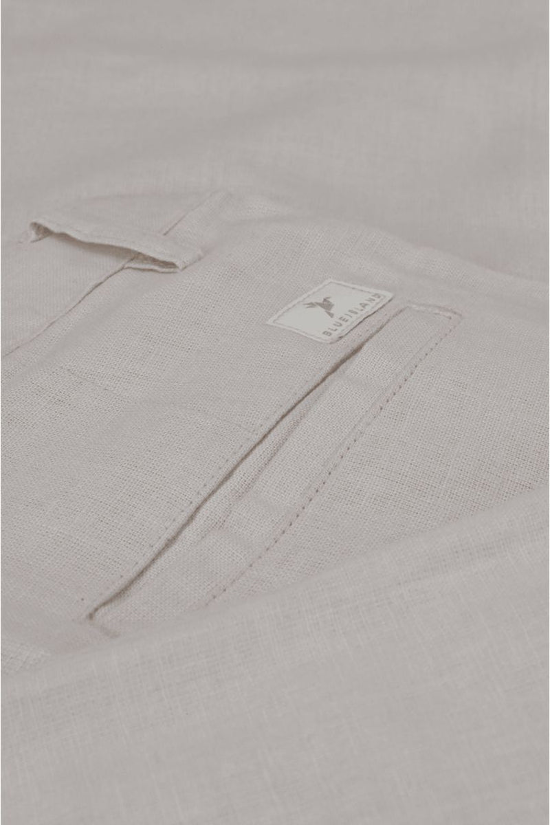 Cream Linen - 2 way stretch - COTTON PANT