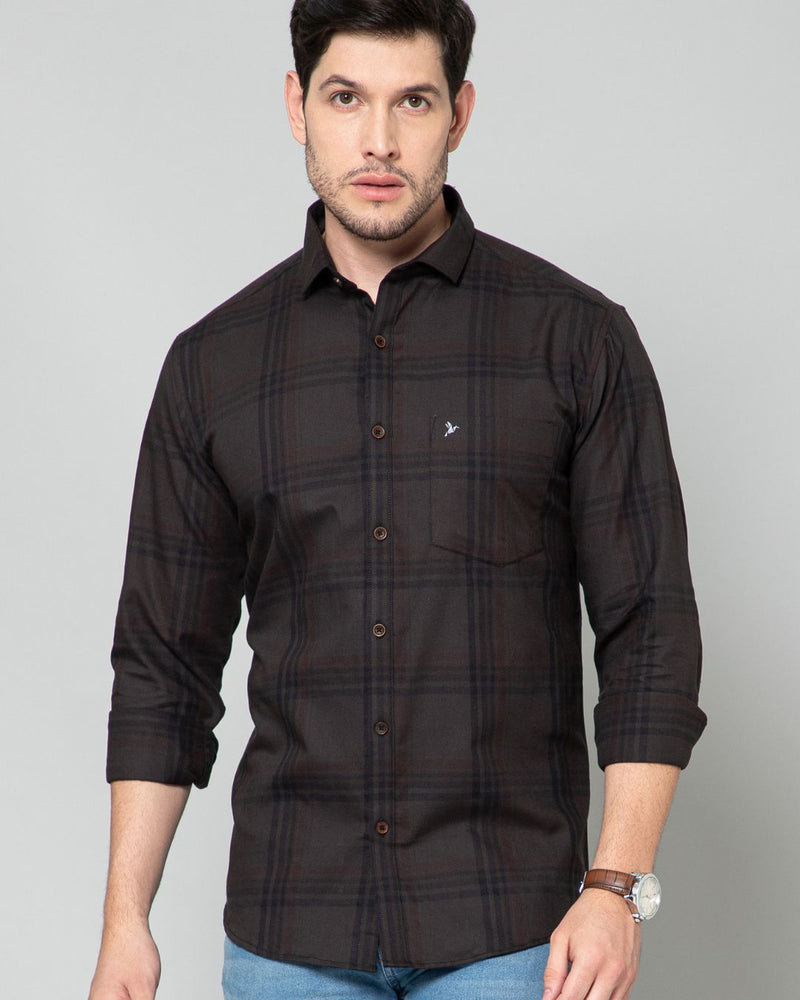 Dark Brown Checks - Full-Stain Proof