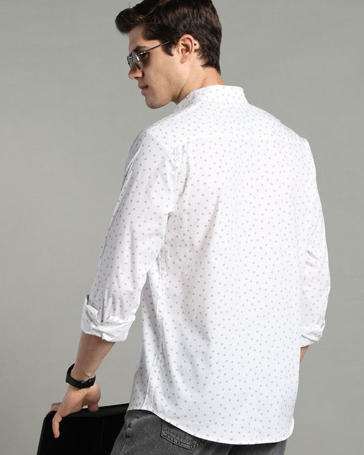 White Dice Print -Full-Stain Proof