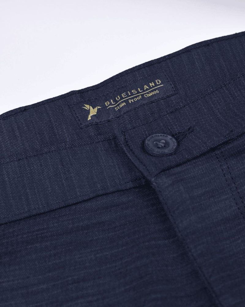 Navy Stripes - 2 way stretch - COTTON PANT