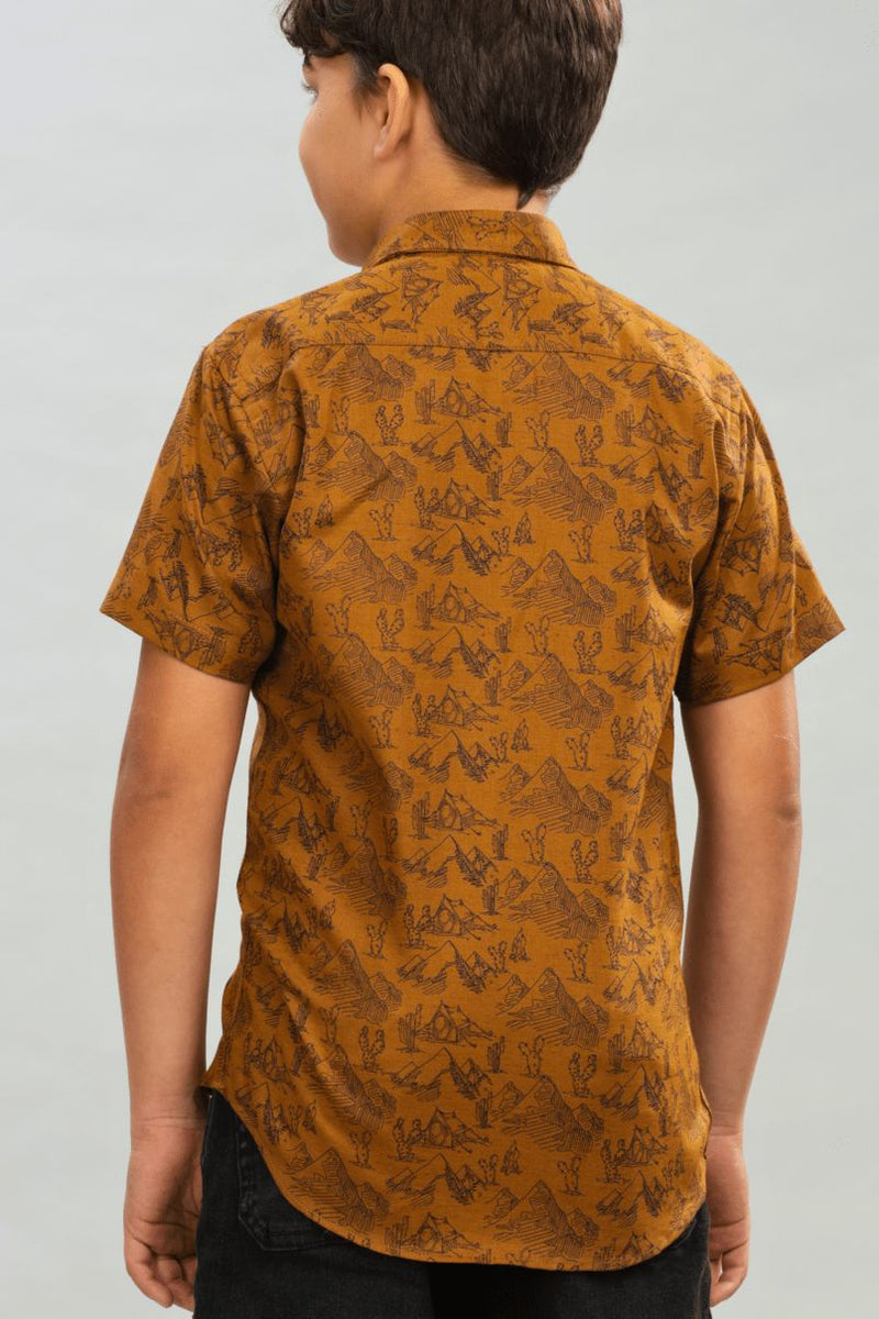 KIDS - Golden Desert Print - Half-Stain Proof Shirt