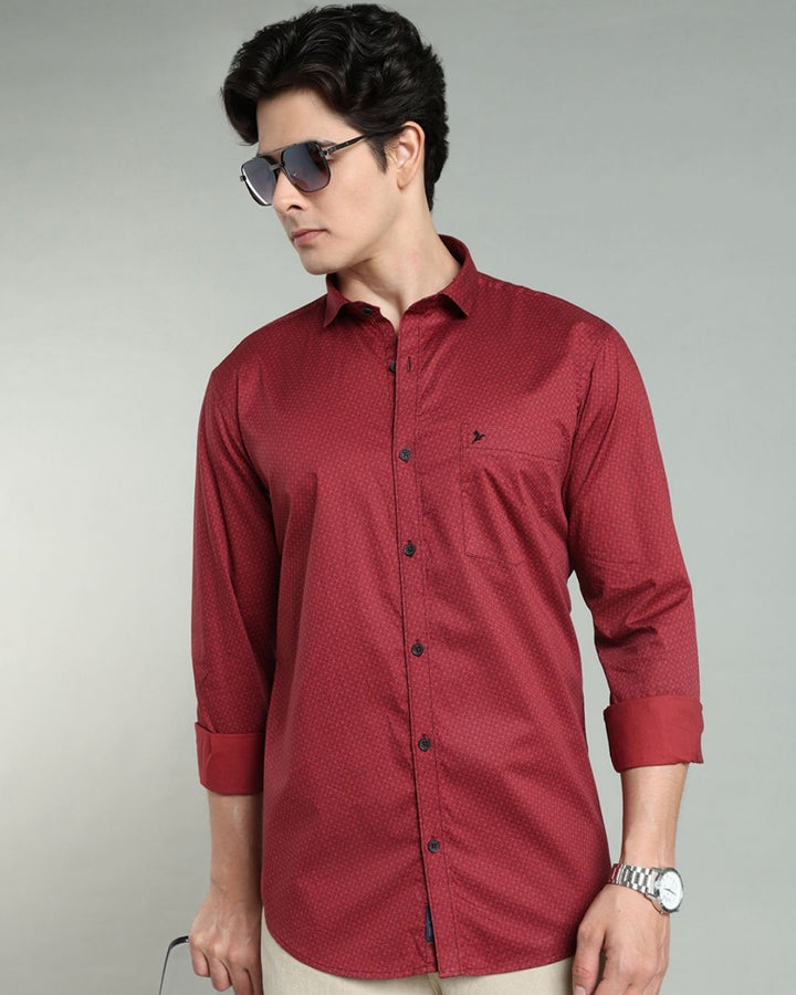 Brick Red Print -Full-Stain Proof