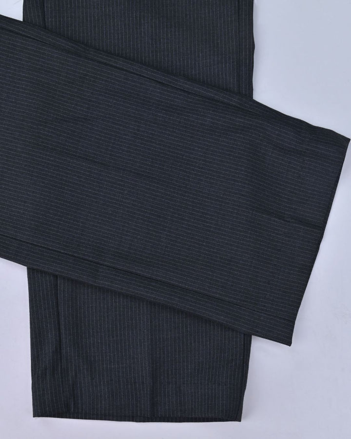 Blackish Grey Mini Stripes - Wrinkle free Formal Pant