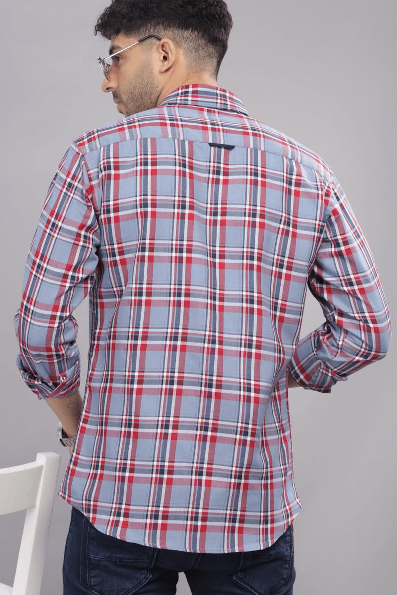 Grey & Red Checks - Full-Stain Proof