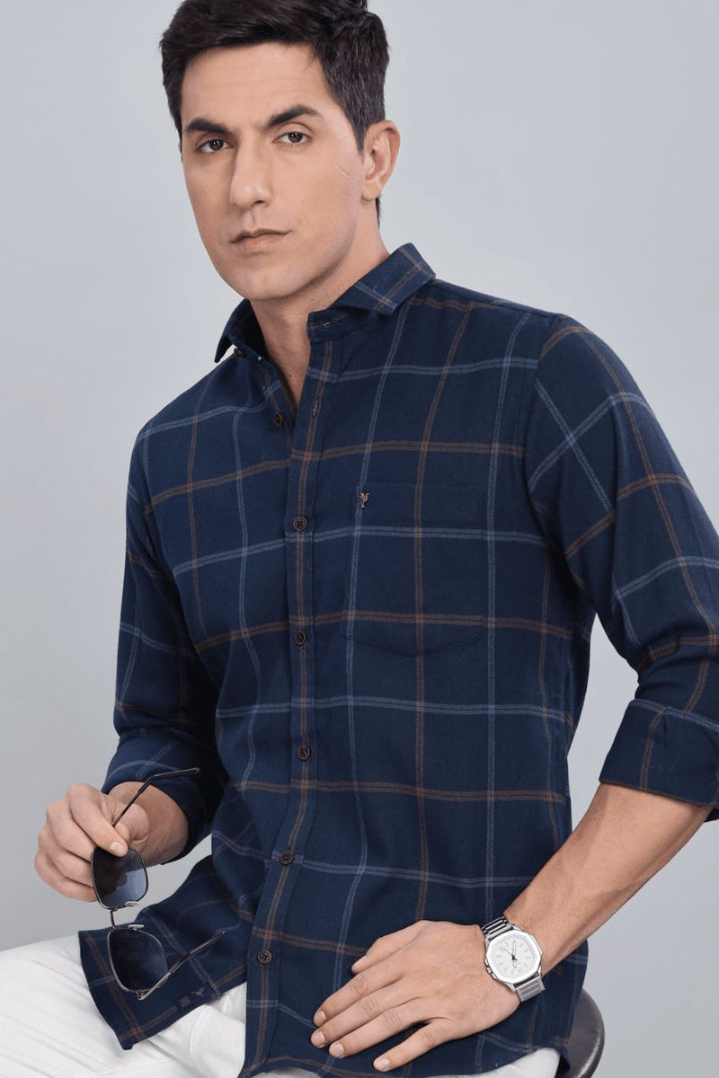 Classic Navy Checks - Full-Stain Proof