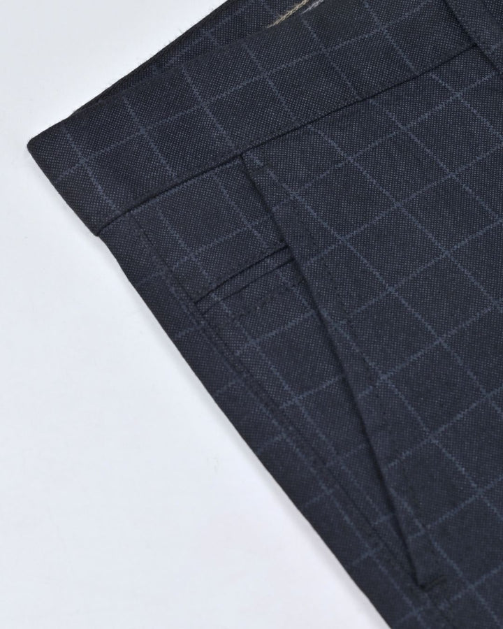 Black Dotted Box - 2 way stretch - COTTON PANT