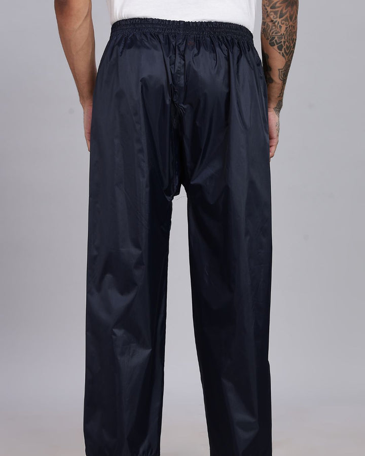 Navy Blue with Violet - Rain Jacket with Pant and Mobile Pouch