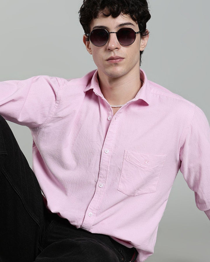 Rose Pink  -Full-Corduroy Shirt