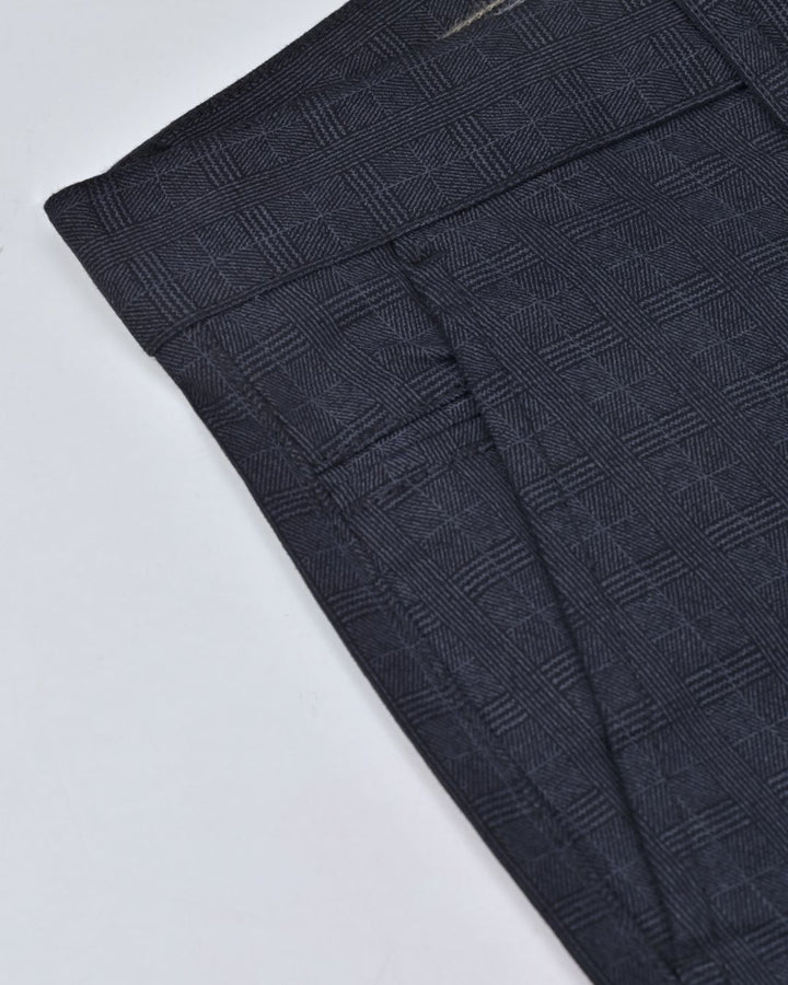 Black Tile Printed - 2 way stretch - COTTON PANT