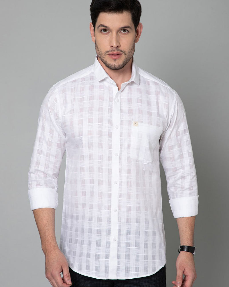 Crystal White Self Checks - Full-Stain Proof