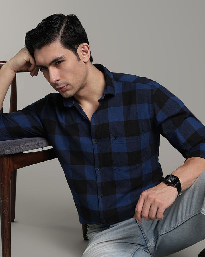 Blue & Black Box Checks - Full-Stain Proof