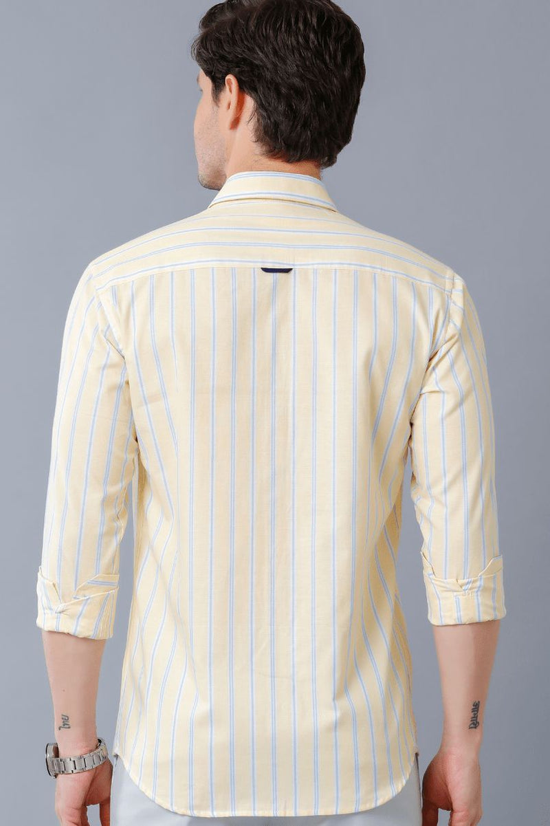 Yellow Vertical Stripes - Full-Stain Proof
