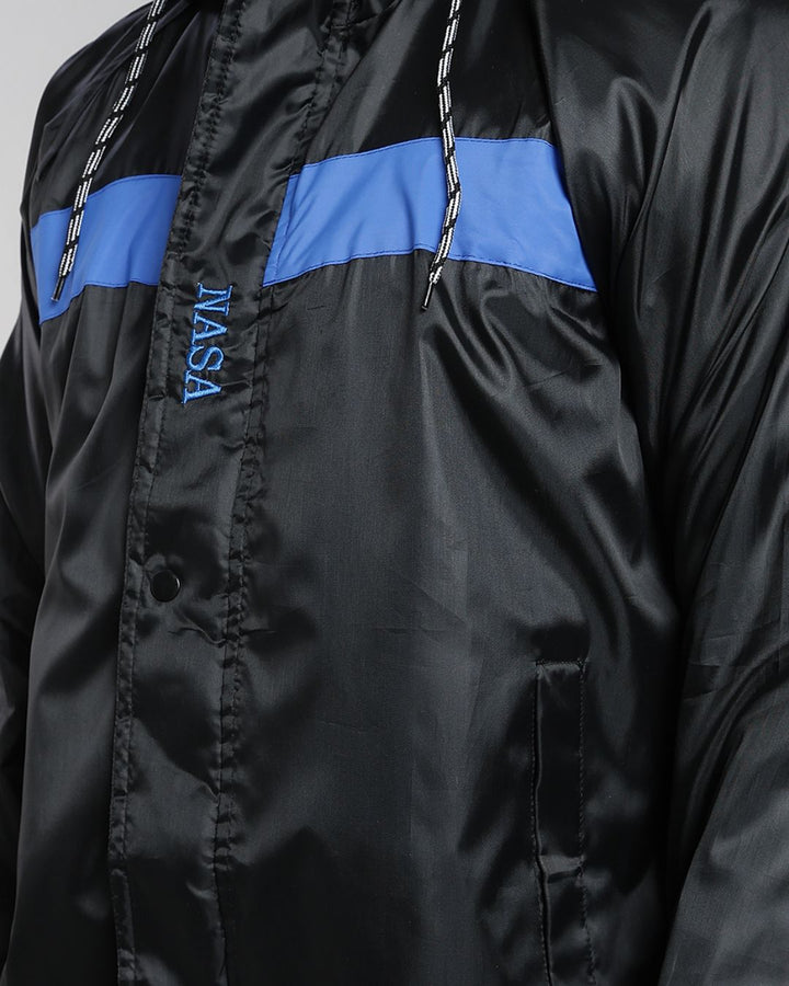 NASA Black with Blue - Rain Jacket with Pant