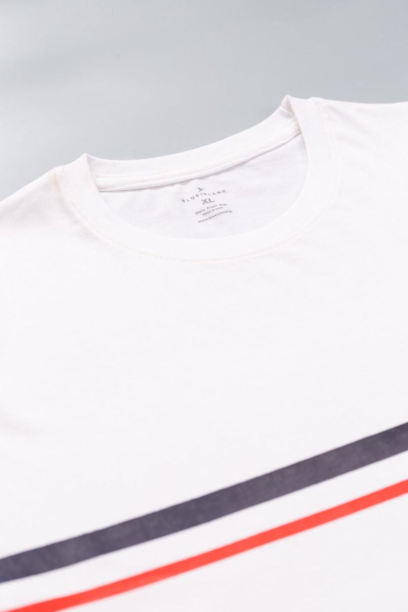 White Stripes- Full Sleeve TShirt - Stain Proof