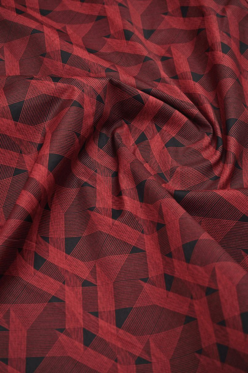 Red Zigzag Print -Full-Stain Proof