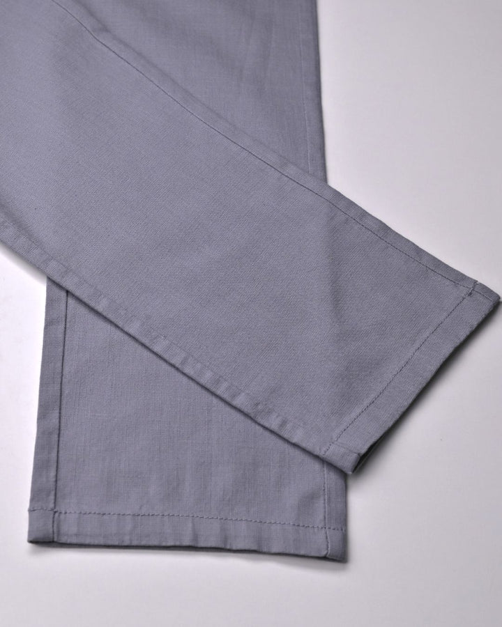 Steel Grey - 2 way stretch - COTTON LINEN PANT