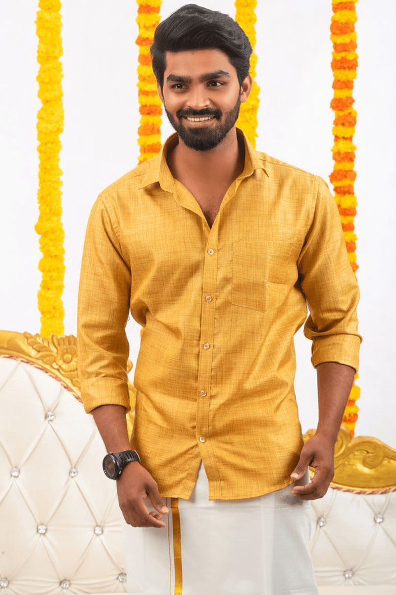 GOLD - Group Shirt and Matching Dhoti