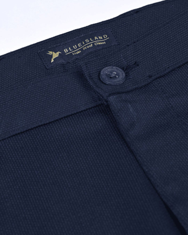 Navy Pixel Printed - 2 way stretch - COTTON PANT
