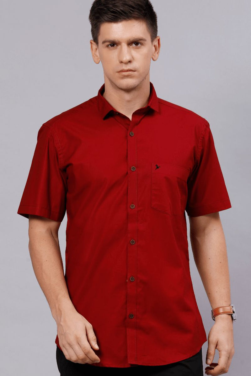 Cherry Red Solid - Half Sleeve - Stain Proof